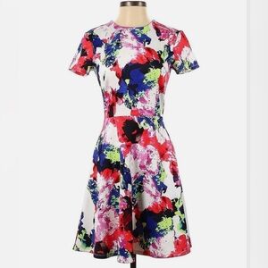 Milly Colorful Floral Midi Dress